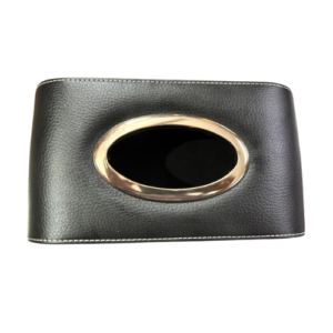 Premium Metal Leather Tissue Box Holder